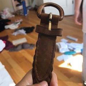 36-90 woven leather belt